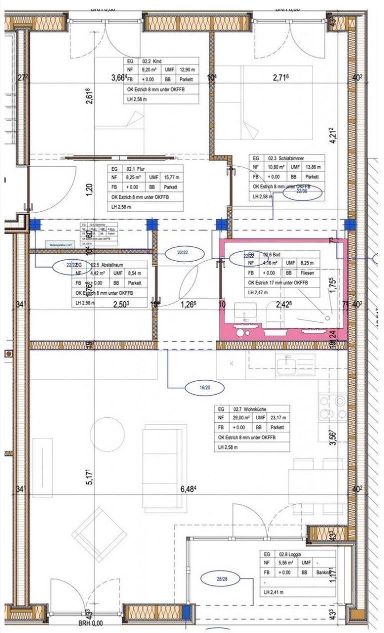 Grundriss Wohnung Typ D
